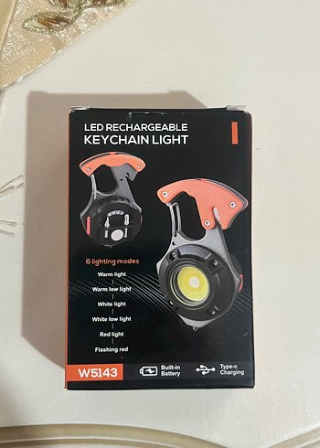 Deprem lambası LED Şarjlı Anahtarlık Işığı - Görsel 3