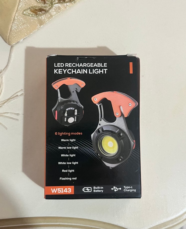 Deprem lambası LED Şarjlı Anahtarlık Işığı - Görsel 3