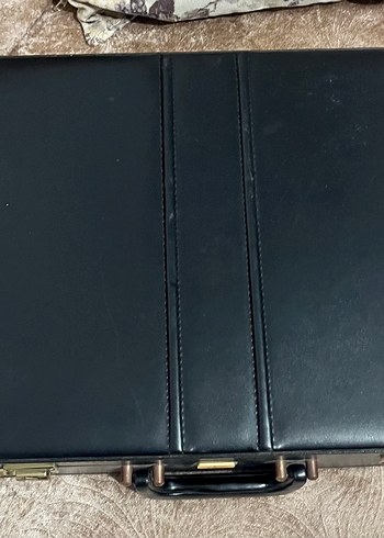 Klasik Vintage Siyah Erkek Evrak Çantası - Görsel 3