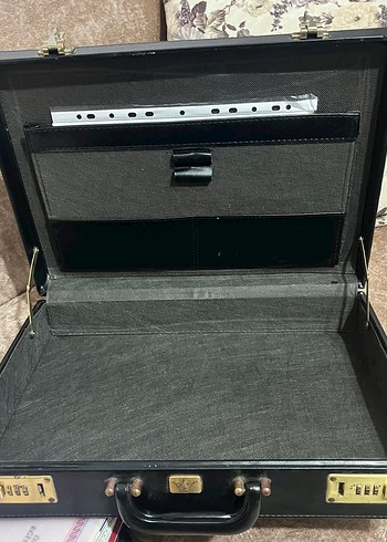 Klasik Vintage Siyah Erkek Evrak Çantası - Görsel 8