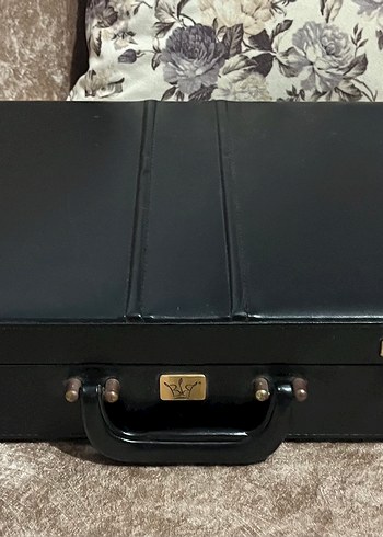 Klasik Vintage Siyah Erkek Evrak Çantası - Görsel 2