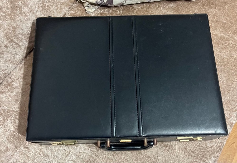 Klasik Vintage Siyah Erkek Evrak Çantası - Görsel 3