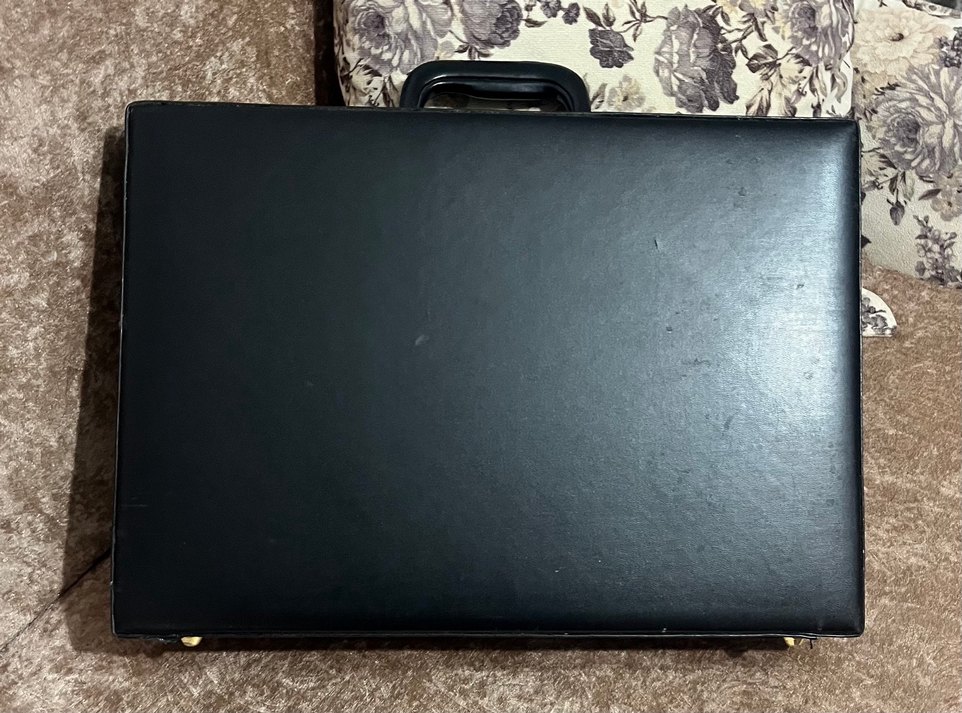 Klasik Vintage Siyah Erkek Evrak Çantası - Görsel 4