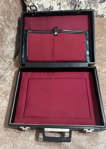 Klasik Siyah Tokalı Erkek Evrak Çantası - Görsel 4