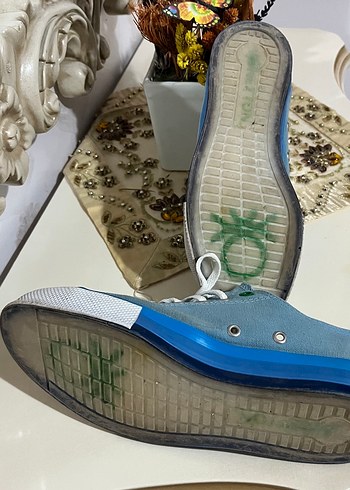 Benetton Mavi Sneakers Stiletto Topuklu - Görsel 3
