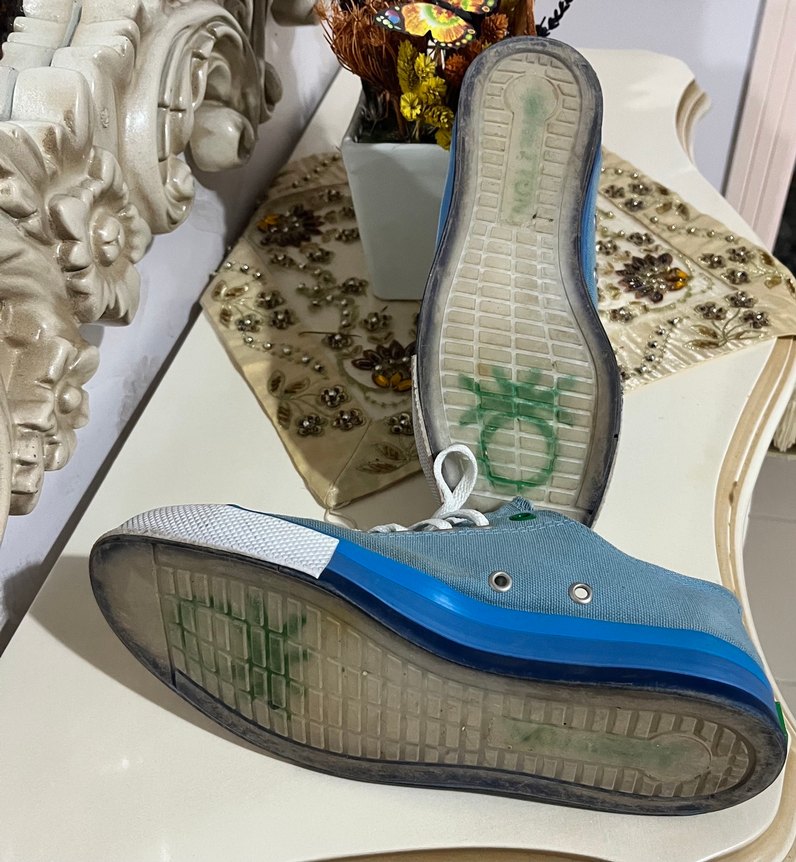 Benetton Mavi Sneakers Stiletto Topuklu - Görsel 3