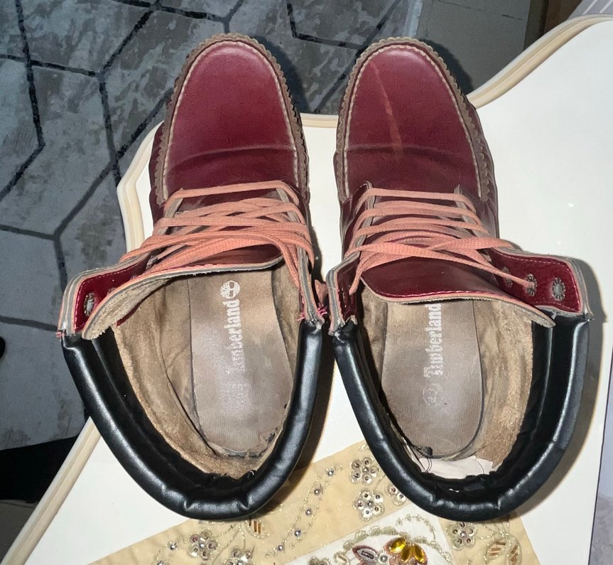 Timberland Bordo Deri Bağcıklı Erkek Bot - Görsel 3