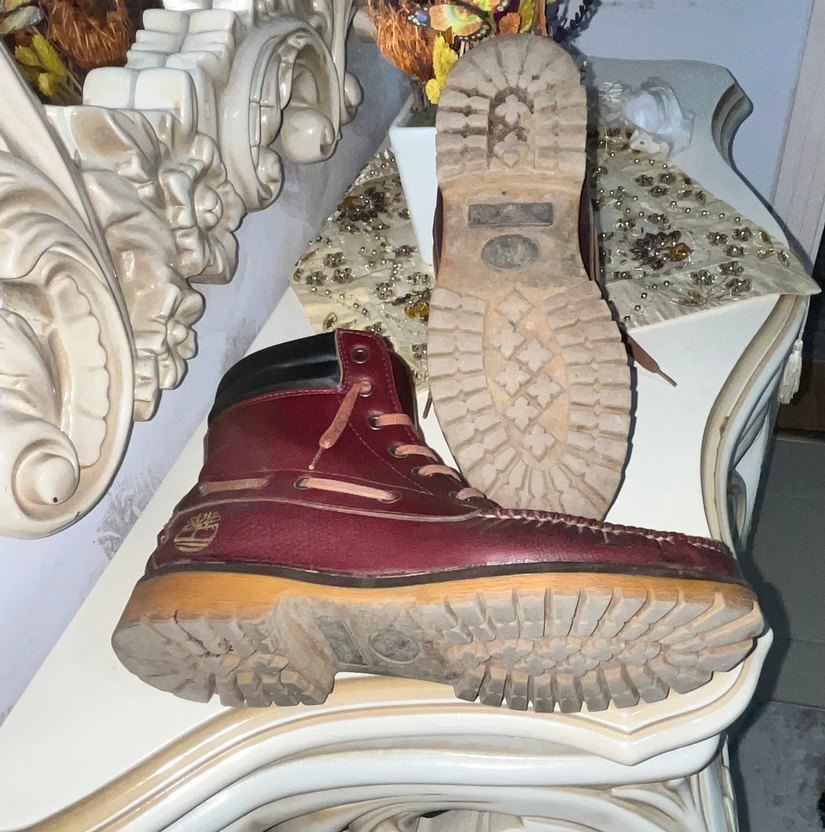 Timberland Bordo Deri Bağcıklı Erkek Bot - Görsel 4