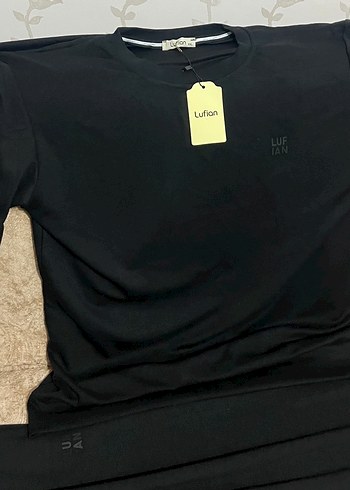 Lufian Siyah Unisex Oversize Eşofman Takımı - Görsel 2