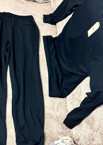 Lufian Siyah Unisex Oversize Eşofman Takımı - Görsel 4