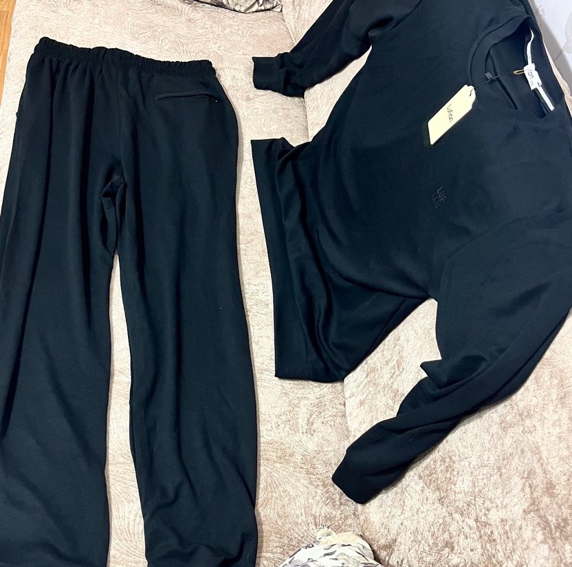 Lufian Siyah Unisex Oversize Eşofman Takımı - Görsel 4