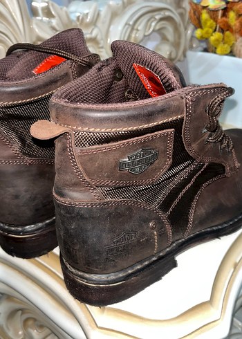 Harley Davidson Kahverengi Deri Erkek Botlar - Görsel 5