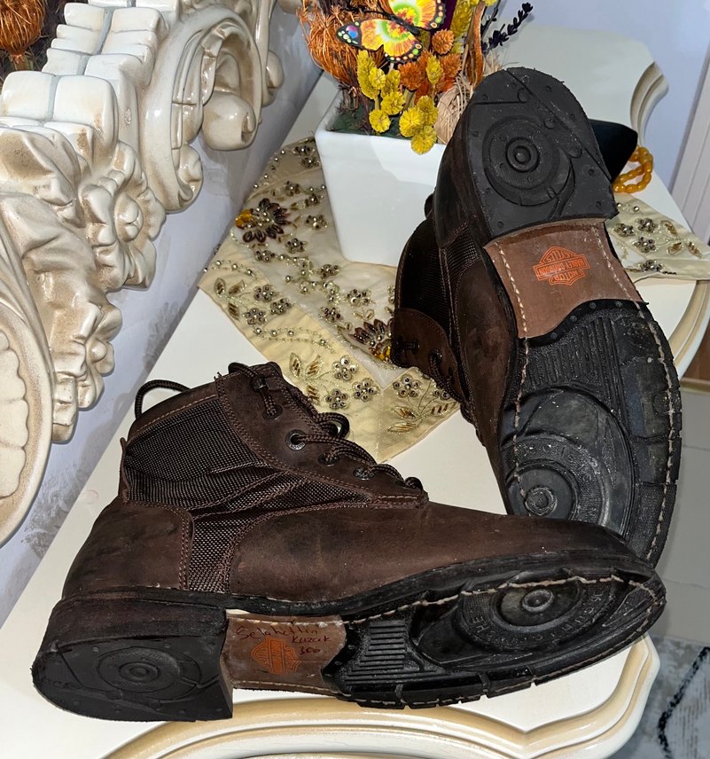 Harley Davidson Kahverengi Deri Erkek Botlar - Görsel 4