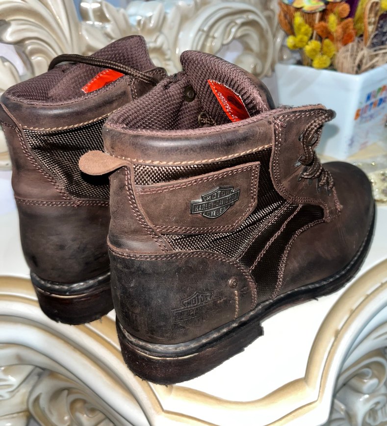 Harley Davidson Kahverengi Deri Erkek Botlar - Görsel 5