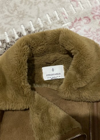 Kürk Detaylı Kahverengi Süet Kadın Ceket - Görsel 4