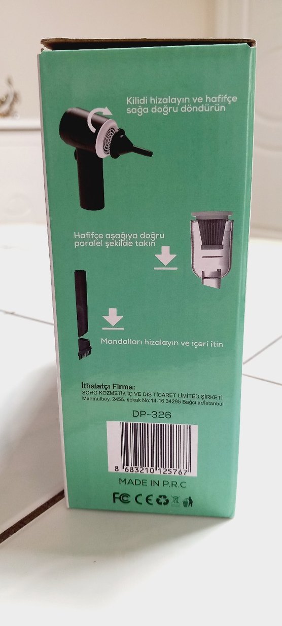 Araç içi kablosuz Vakumlu temizleyici şarzlı - Görsel 3