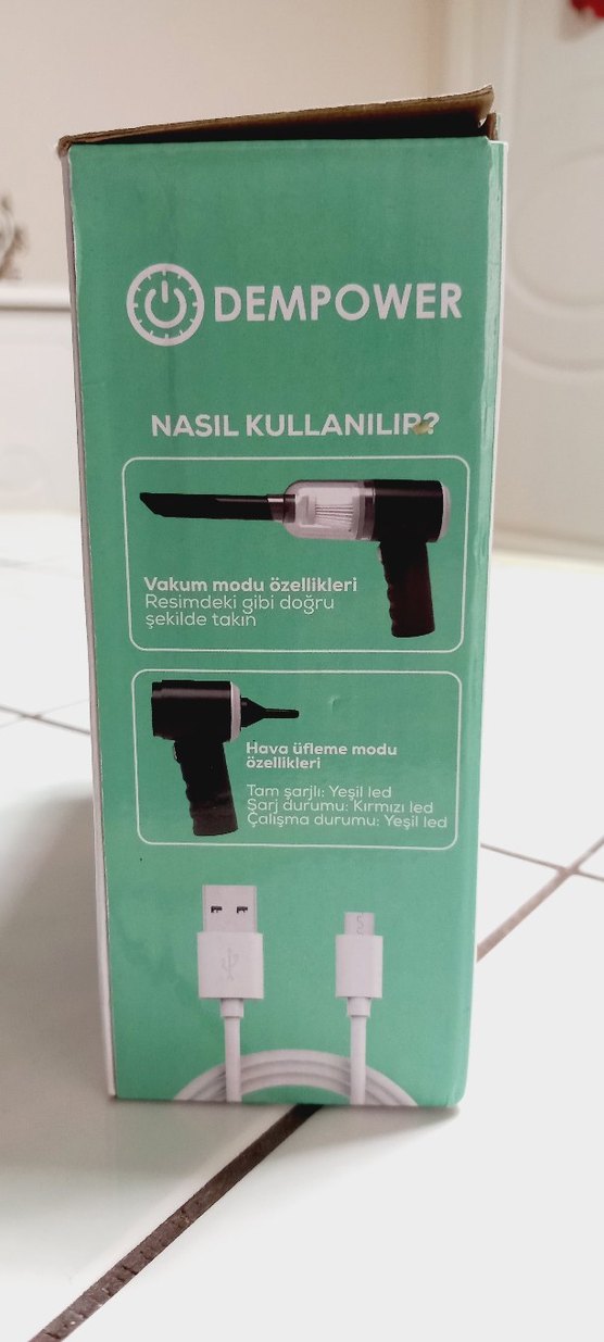 Araç içi kablosuz Vakumlu temizleyici şarzlı - Görsel 5