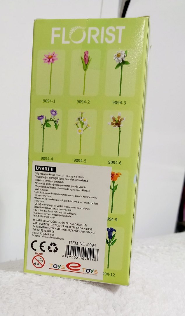 Lego Lelebrother Lego Çiçek Seti Mini boy. sıfır ürün kutusunda - Görsel 5
