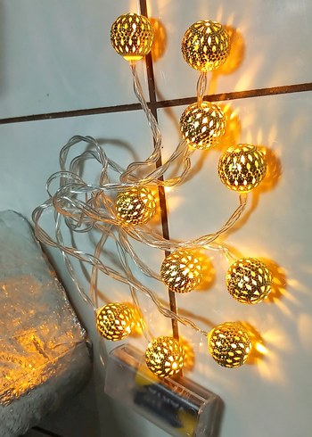 Led IŞIK Ramazan topları pille çalışıyor.sıfırürün kullanılmadı - Görsel 4