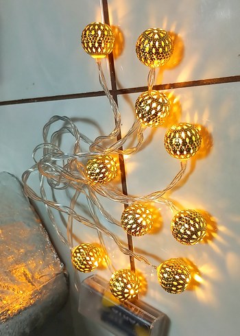 Led IŞIK Ramazan topları pille çalışıyor.sıfırürün kullanılmadı - Görsel 3