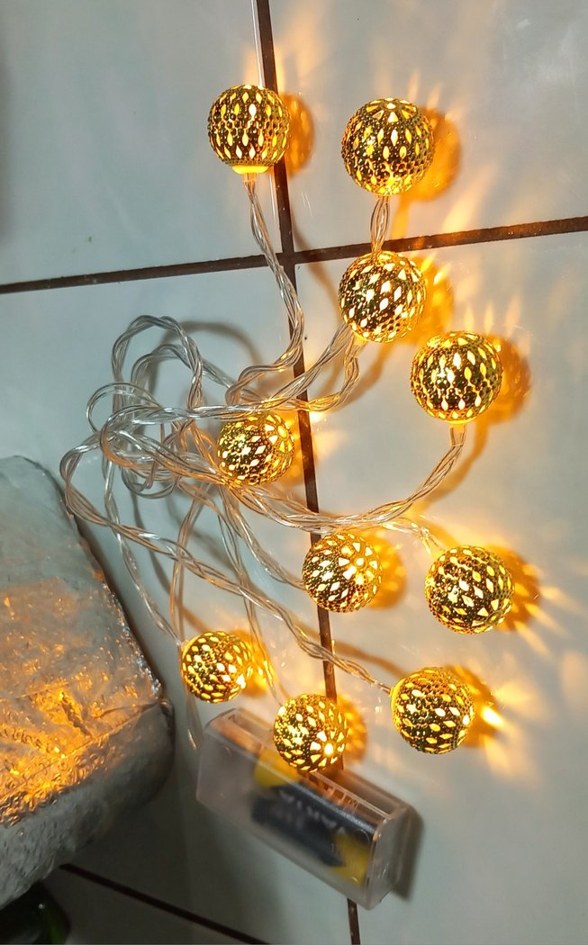 Led IŞIK Ramazan topları pille çalışıyor.sıfırürün kullanılmadı - Görsel 4