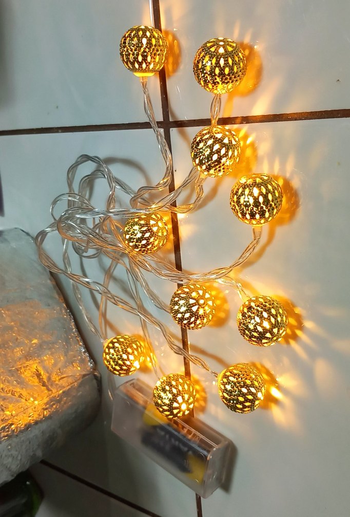 Led IŞIK Ramazan topları pille çalışıyor.sıfırürün kullanılmadı - Görsel 5