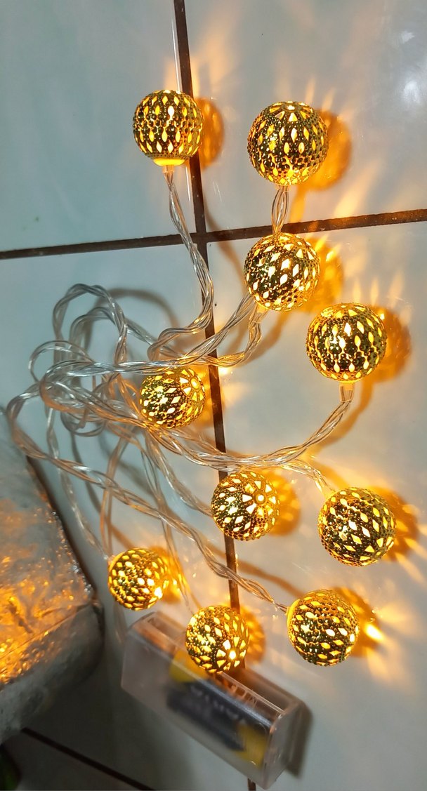 Led IŞIK Ramazan topları pille çalışıyor.sıfırürün kullanılmadı - Görsel 2