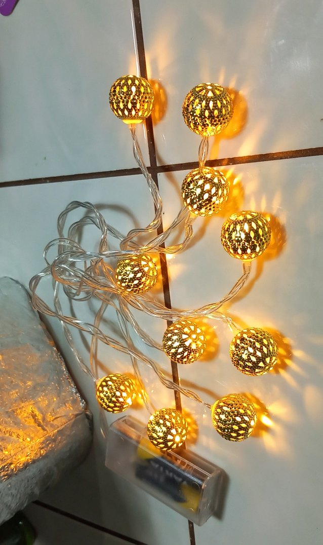 Led IŞIK Ramazan topları pille çalışıyor.sıfırürün kullanılmadı - Görsel 3