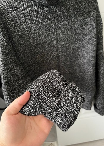 Koton Gri Boğazlı Triko Kadın Kazak - Görsel 3