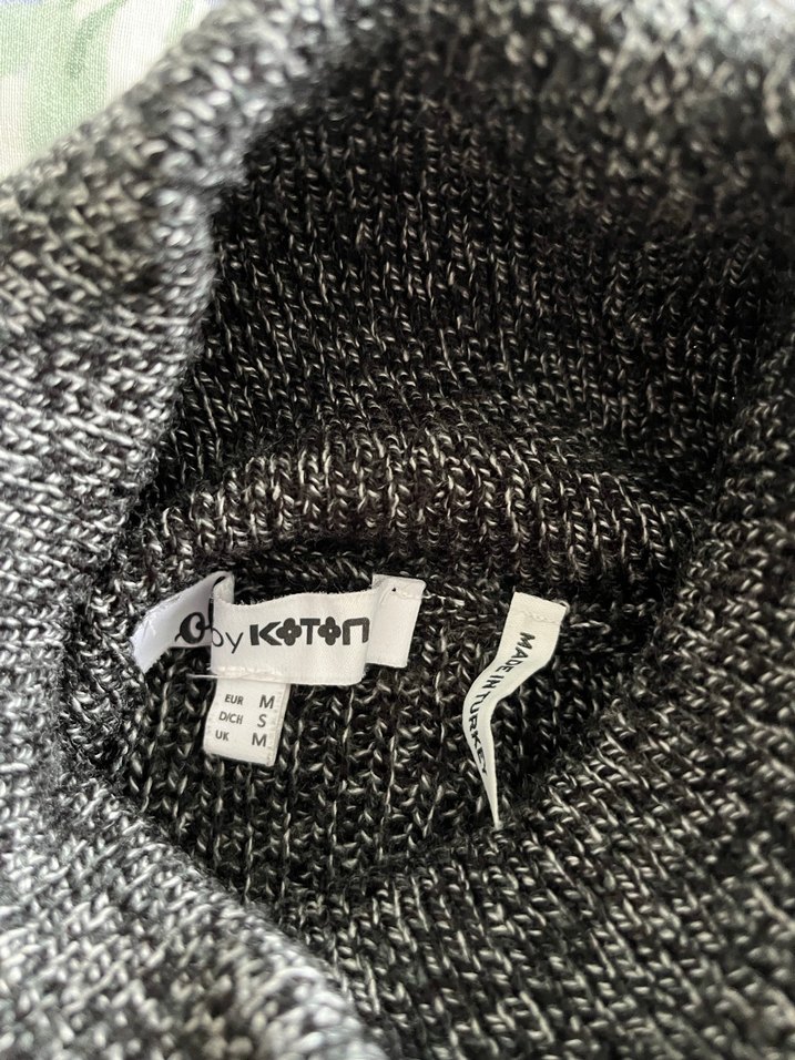 Koton Gri Boğazlı Triko Kadın Kazak - Görsel 4