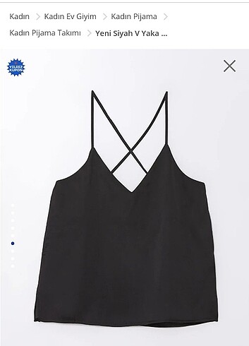 LC Waikiki LCW Dream siyah askılı crop gecelik