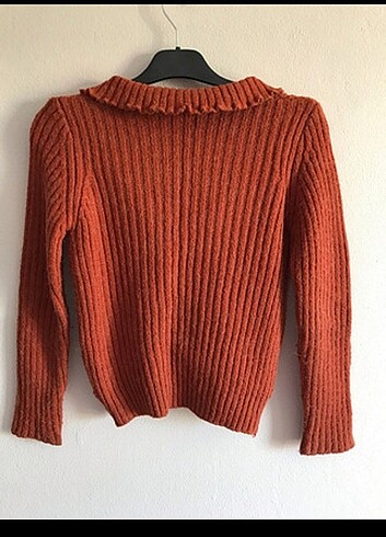 xs Beden turuncu Renk Vintage Yün Bolero Hırka 