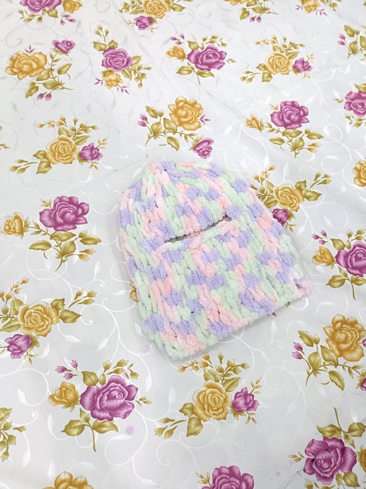 Çocuklar için Pastel Renkli Örgü Bere - Görsel 3
