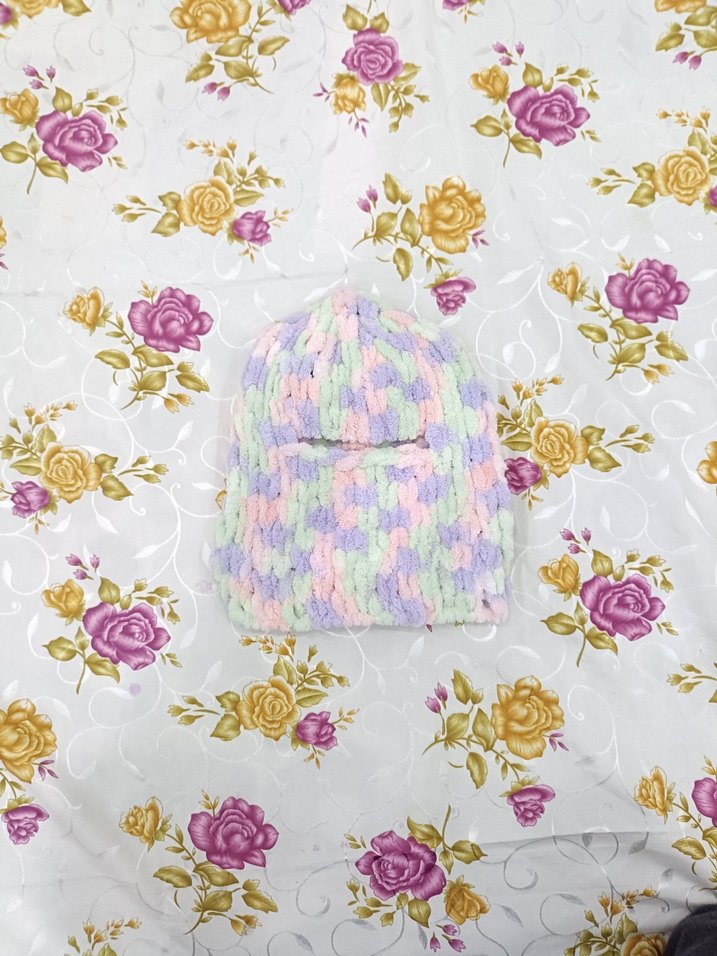 Çocuklar için Pastel Renkli Örgü Bere - Görsel 4