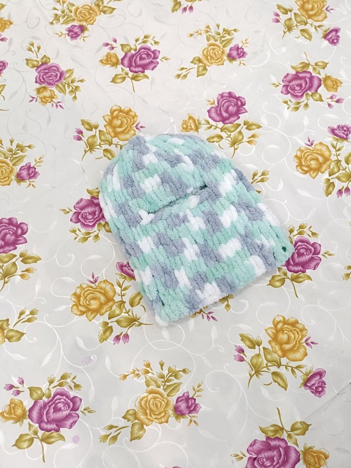 Çocuklar için Pastel Renkli Örgü Bere - Görsel 3