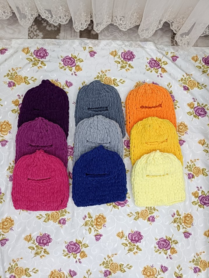 Renkli Örgü Kadın Bere - Görsel 3