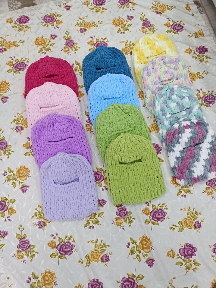 Renkli Örgü Kadın Bere - Görsel 2