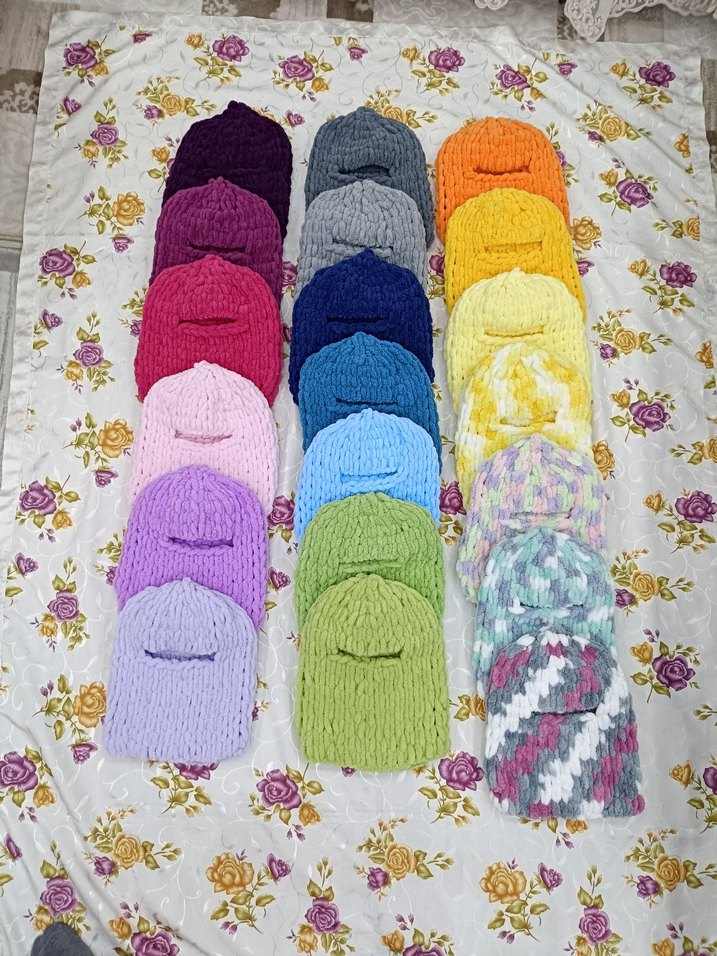 Renkli Örgü Kadın Bere - Görsel 4