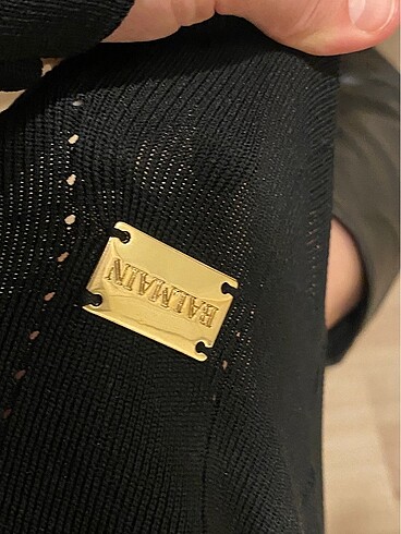Balmain Siyah balmain triko elbise