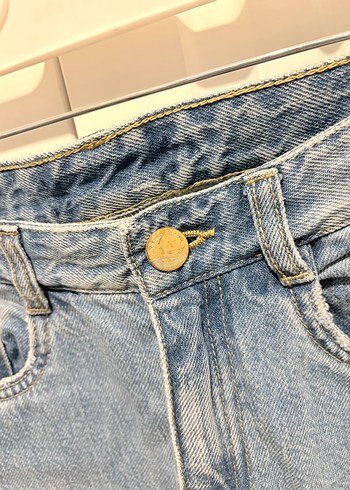 Açık Mavi Denim Midi Etek - Görsel 2