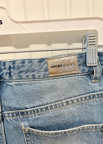 Açık Mavi Denim Midi Etek - Görsel 3