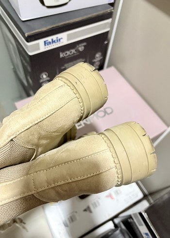 LCW STEPS Bej Süet Bağcıklı Kadın Bot - Görsel 5