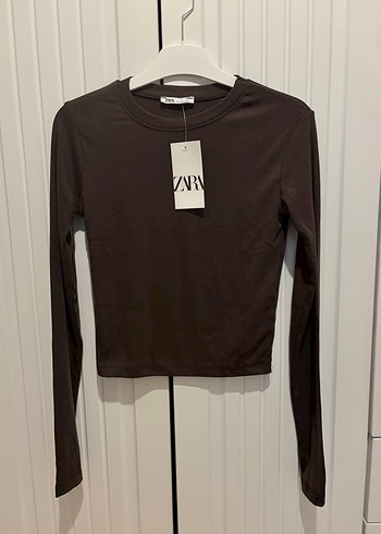 Kahverengi Boğazlı Dar Kesim Kadın Bluz - Görsel 2