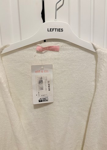 Beyaz V Yaka Örgü Salaş Kazak - Görsel 3