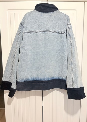 Denim bomber kot ceket - Görsel 6