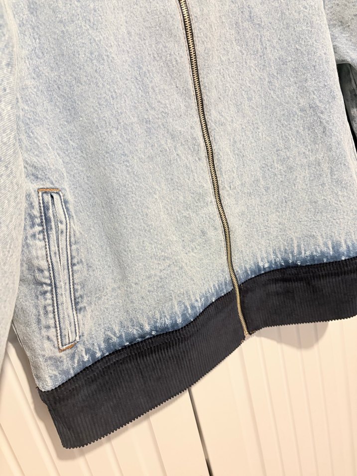 Denim bomber kot ceket - Görsel 5