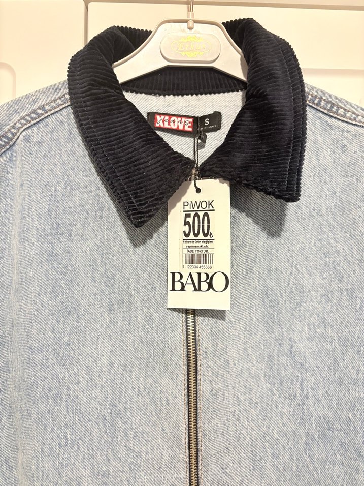 Denim bomber kot ceket - Görsel 4