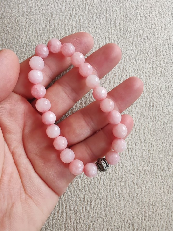 Pembe Doğal Taş Kadın Bileklik - Görsel 2