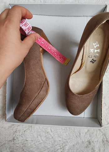 Vizon Nubuk Platform Topuklu Kadın Ayakkabı - Görsel 3