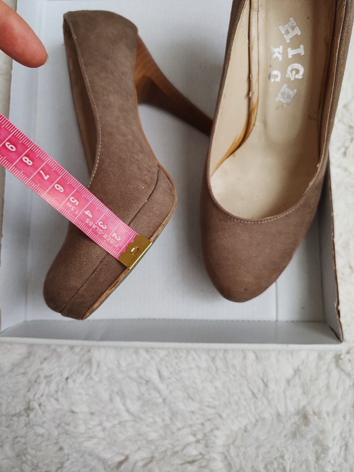 Vizon Nubuk Platform Topuklu Kadın Ayakkabı - Görsel 4